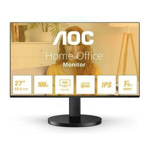 Monitor IPS LED AOC 27inch 27B3HA2, FULL HD (1920x1080), VGA, HDMI, Boxe, 100 Hz, 1 ms (Negru) imagine