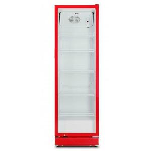 Vitrina frigorifica LDK VF350R, 350 l, Clasa C, Termostat reglabil, Iluminare LED, H 194.5 cm (Rosu) imagine