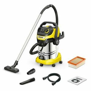 Aspirator umed/uscat Karcher WD 6 P S V-30/8/35/T, 1300 W, 30 L, Functie de suflare (Argintiu/Galben) imagine