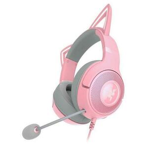 Casti gaming Razer Kraken Kitty V2, USB Type A, Quartz Edition (Roz) imagine