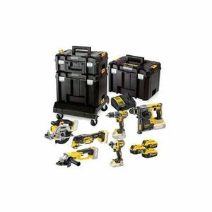 Set 6 scule electrice cu acumulatori, incarcator si valize de depozitare, Dewalt imagine