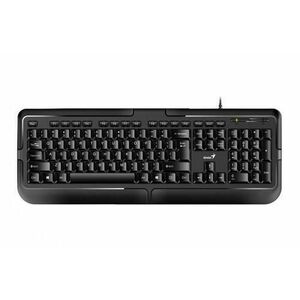 Tastatura Genius KB-118, Cu fir, Layout International (Negru) imagine