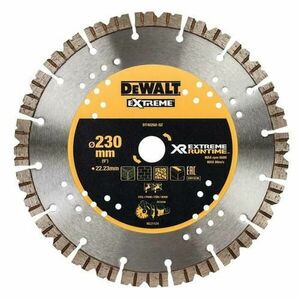 Disc diamantat segmentat, 230x22.2 mm, pentru beton si piatra, Dewalt imagine