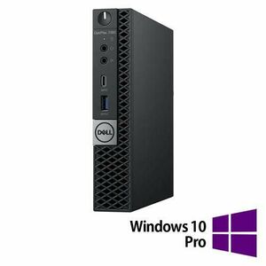 Calculator Sistem PC Refurbished DELL OptiPlex 7060 Mini PC, Intel Core i5-8500T 2.10 - 3.50GHz, 8GB DDR4, 128GB SSD + Windows 10 Pro imagine