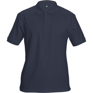 Tricou de lucru polo unisex, material dublu pique Cerva Dhanu marimea XL, Albastru imagine