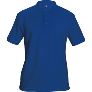 Tricou de lucru polo unisex, material dublu pique Cerva Dhanu, marime M, Albastru imagine