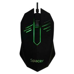 Mouse Gaming Spacer SPMO-M20, 1000 dpi, RGB (Negru) imagine