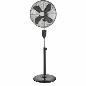 Ventilator cu picior MPM MWP-13M, Metal cromat, Structura robusta, 3214 mc/h, Silentios, 50 W, 3 trepte de viteza, Palete din aluminiu cu diametru de 40 cm (Negru/Argintiu) imagine