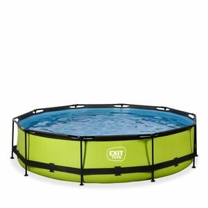 Piscina cu cadru metalic EXIT Toys 30.12.12.40, Cu pompa de filtrare, 360 x 76 cm, 6125 L (Verde) imagine