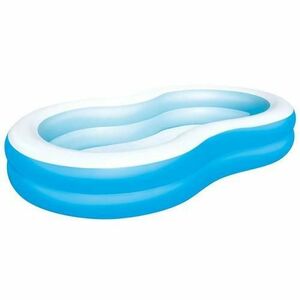 Piscina gonflabila pentru copii BESTWAY Big Lagoon 54117, 262 x 157 x 46 cm, 544 L (Albastru/Alb) imagine