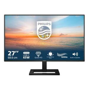 Monitor IPS LED Philips 27inch 27E1N1600AE/00, QHD (2560 x 1440), HDMI, Boxe, 100 Hz, 1 ms (Negru) imagine