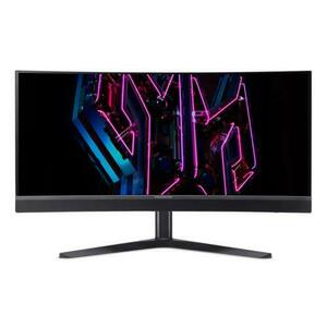 Monitor Gaming OLED Acer Predator 34inch X34Vbmiiphuzx, 3440 x 1440, HDMI, DisplayPort, Ecran curbat, Boxe, 175 Hz, 0.1 ms (Negru) imagine