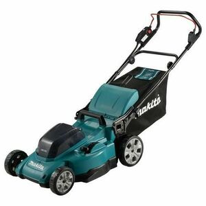 Masina de tuns iarba/gazon Makita DLM480Z, 18 V, Latime de lucru 48 cm, 3100 rpm, Sac 62 L, Fara acumulatori (Negru/Albastru) imagine