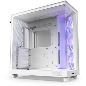 Carcasa NZXT H6 Flow RGB, Compact Dual-chamber, Middle Tower, Fara sursa, ATX (Alb) imagine