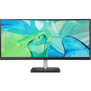 Monitor IPS LED Acer 34inch CB343CURb, UWQHD (3440 x 1440), HDMI, DisplayPort, Ecran curbat, Boxe (Negru) imagine