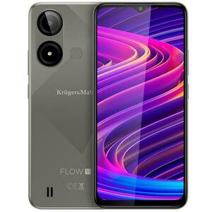 Telefon Mobil Kruger&Matz Flow 11, Procesor Unisoc SC9863A Octa-Core, Ecran IPS 6.56inch, 4GB RAM, 64GB Flash, Camera 13 MP, Wi-Fi, 4G, Dual SIM, Android (Gri) imagine