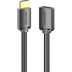 Cablu video Vention, HDMI(T) la HDMI(M), 5m, rezolutie maxima 4K la 60Hz, conectori auriti, cupru, invelis PVC, „AHCBJ”, Negru imagine