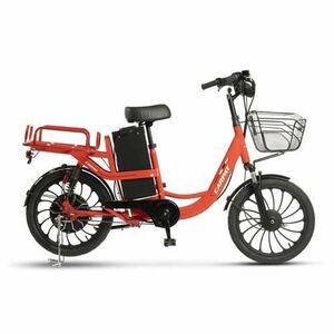 Bicicleta Electrica Tip Scooter Carpat E-Delivery C20314E 20inch, Roti 20 Inch, Frana fata tambur, Frana spate disc, Motor 350W, Autonomie intre 60-80 Km, Rosu imagine