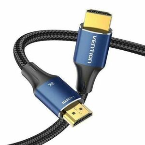 Cablu video Vention, HDMI(T) la HDMI(T), 1.5m, rezolutie maxima 8K la 60Hz/4K la 120Hz, conectori auriti, cupru/argint, bumbac braided, „ALGLG” imagine