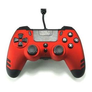 Controler Steel Play Metaltech, Cu fir, Pentru PlayStation 4 (Rosu) imagine