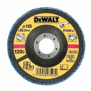 Disc lamelar pentru metal DeWALT DT3268-QZ, P120, 125 x 22.23 mm imagine