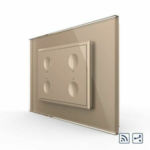 Modul intrerupator cvadruplu cu touch Livolo standard Italian, Serie noua (Auriu) imagine