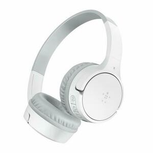 Casti Stereo Wireless Belkin SOUNDFORM Mini pentru copii, Bluetooth, Microfon, 30 ore Autonomie (Alb) imagine