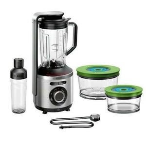 Blender vacuum Bosch MMBV625M, 1000 W, 37000 rpm, vas Tritan 1.5 L, cutit cu 6 lame (Inox) imagine