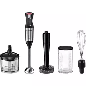 Blender de mana Bosch, ErgoMixx Style 1000 W Otel inoxidabil MS6CM6155, negru, 12 viteze imagine