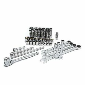 Set tubulare 3/8inch, chei combinate + accesorii, 42 piese, Sata imagine