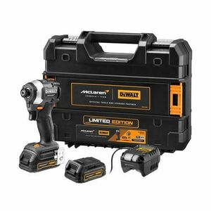 Masina de insurubat cu impact, DeWalt, 18 V, 3250 rpm, 205 Nm, 3800 bpm + 2x Acumulatori PowerSatck 1.7 Ah, Incarcator, Valiza transport TSTAK (Negru/Galben) imagine