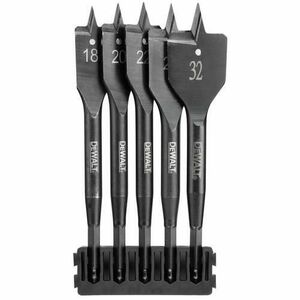 Set de 5 burghie pentru lemn, DeWalt, Negru imagine