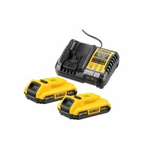 Set 2 acumulatori Li-Ion DeWALT XR 18V, 2.0Ah + incarcator imagine