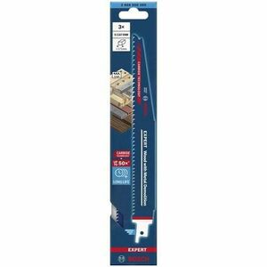 Set de 3 panze de fierastrau sabie Bosch Expert Wood with Metal Demolition S 1167 XHM 2608900399, 3.5-5 mm spatiere dinti, 225 mm lungime imagine