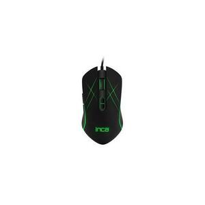 Mouse Gaming Inca IMG-GT12, USB, Optic, RGB, 3200 dpi (Verde/Negru) imagine