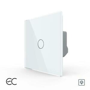 Intrerupator Simplu cu Variator si Touch LIVOLO din Sticla - Protocol ZigBee EC (Alb) imagine