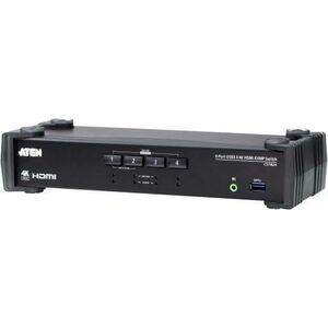 Switch KVM Aten CS1824-AT-G, 4 Porturi USB 3.0, 4K HDMI (Negru) imagine