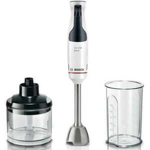 Blender de mana Bosch ErgoMaster MSM4W220, 600 W, minitocator, vas gradat, cutit QuattroBlade System cu 4 laturi (Negru/Argintiu) imagine