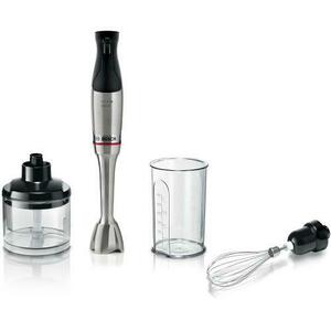 Blender de mana Bosch MSM6M821, 1200W, tija de inox, mecanism click, cuplaj ceramic, buton ergonomic pt selectarea vitezelor (Negru/Inox) imagine