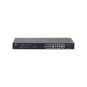 Switch Dahua PFS4218-16GT-130 cu 16 porturi gigabit PoE, 2 porturi gigabit imagine