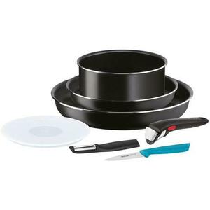 Set de 7 piese Tefal Ingenio Essentials L1549002, Aluminiu, Antiaderent (Negru) imagine