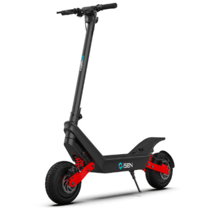 Trotineta electrica pliabila iSEN X10 Negru, roti 11inch, 2x 600W, autonomie maxima 80km, viteza pana la 40km/h, baterie detasabila 48V 18.2A (Negru) imagine