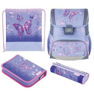 Ghiozdan echipat Herlitz Loop Plus motiv Butterfly Paradise, 17 L (Mov) imagine