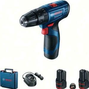 Masina de gaurit si insurubat cu acumulator Bosch Professional GSB 120-Li, 12 V, 1300 RPM, incarcator, 2 acumulatori 12 V, 2 Ah, valiza profesionala imagine