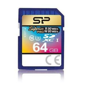 Card de memorie Silicon Power Superior Pro SDXC, 64GB, UHS-I U3, Clasa 10 imagine