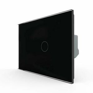 Intrerupator Simplu cu Touch LIVOLO din Sticla, Standard Italian – Serie Noua (Negru) imagine