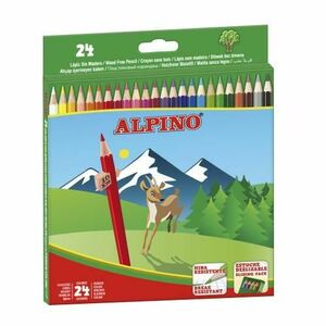 Creioane colorate ALPINO, cutie carton, 24 culori/set imagine