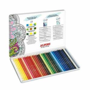 Creioane colorate ALPINO Color Experience, cutie metal, 36 culori/set imagine