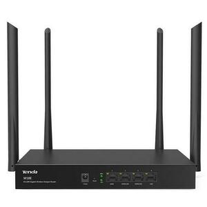 Router Wireless Tenda W18E, Gigabit, Dual Band, 1200 Mbps, 4 Antene externe (Negru) imagine