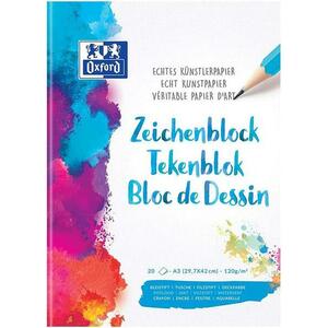 Bloc desen OXFORD, A3, 20 file - 120g/mp, coperta carton imagine